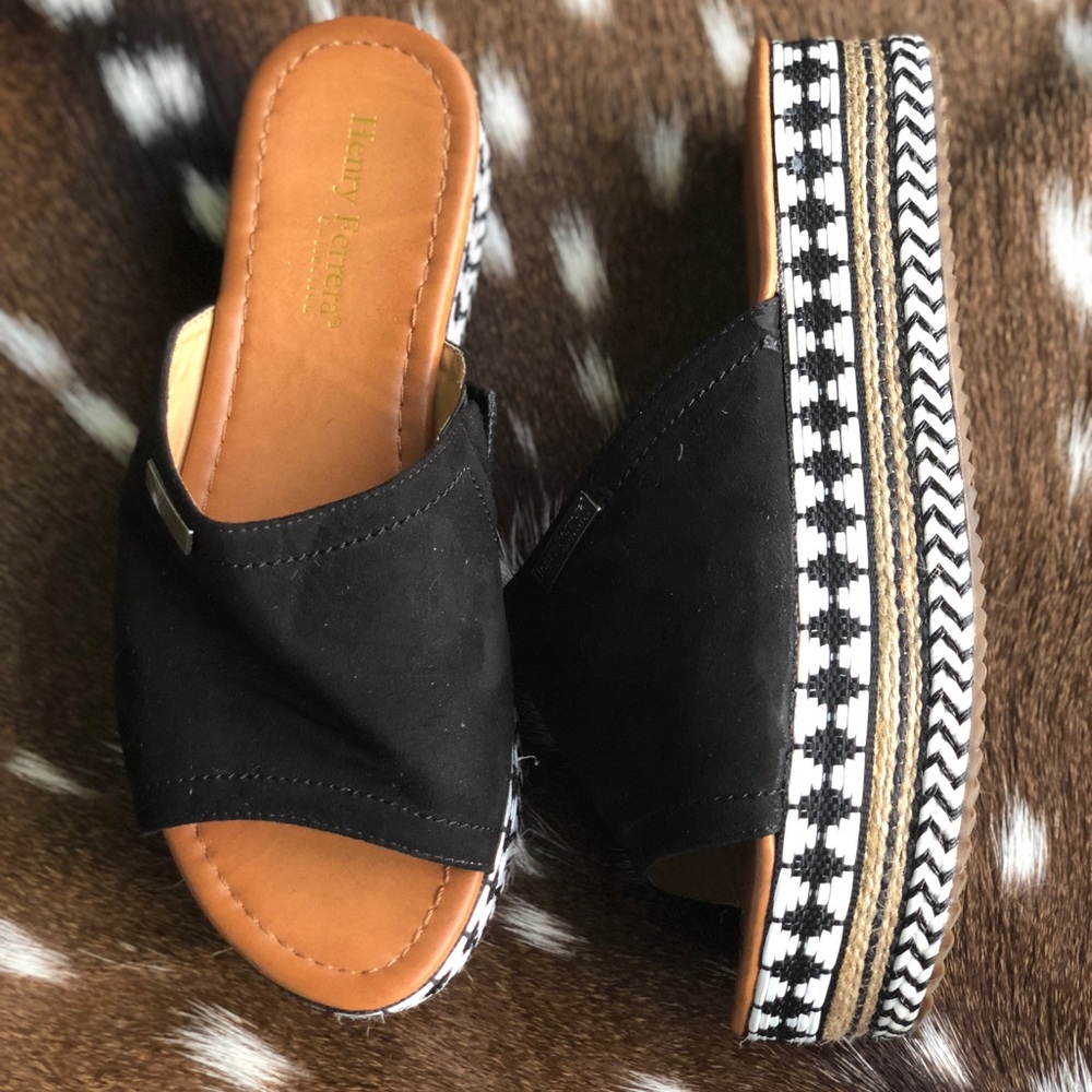 Henry Ferrera Platform Slip On Sandals